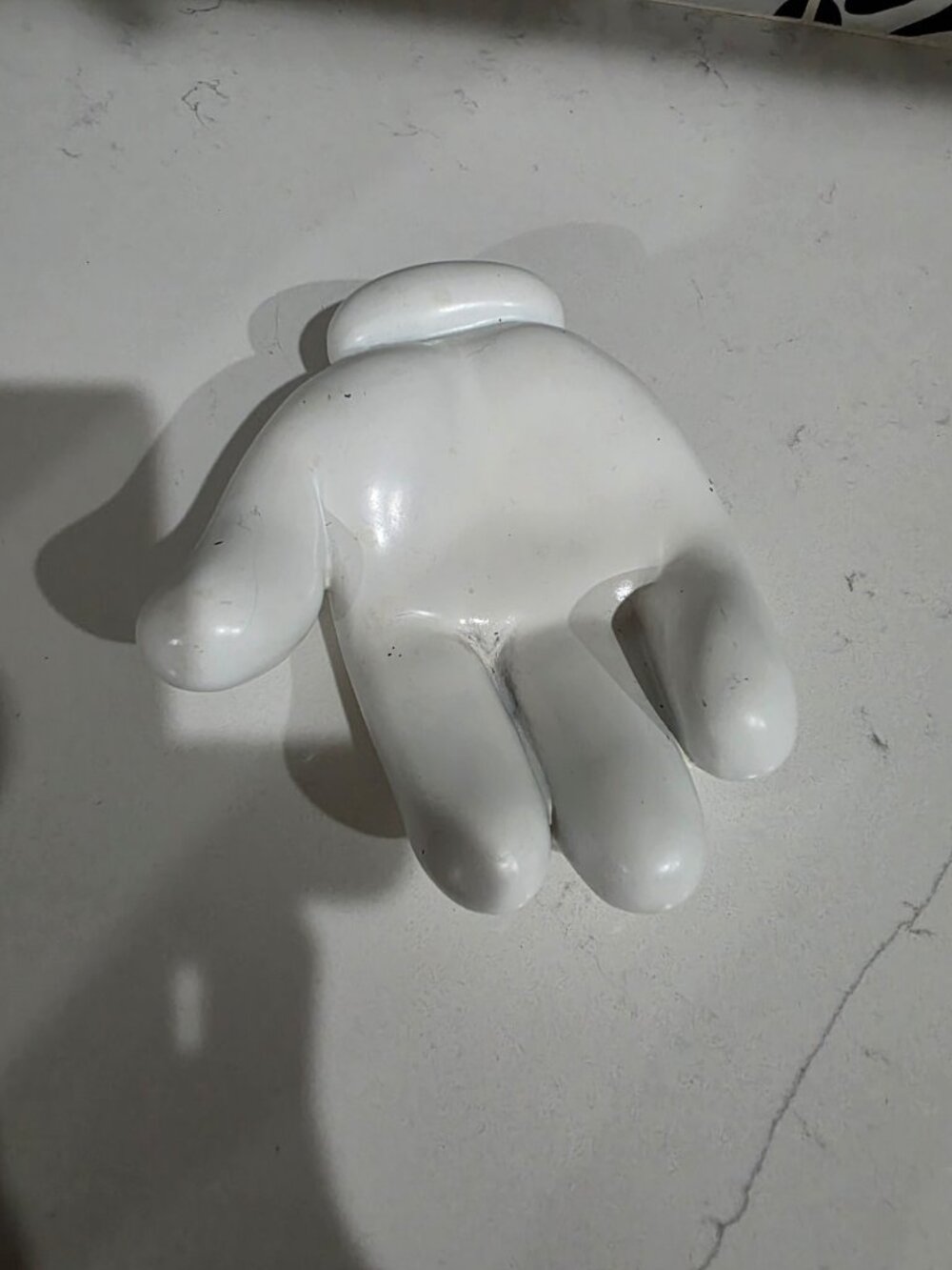 Disney Mickey Mouse Glove Ceramic Soap Dish White Bathroom Decor